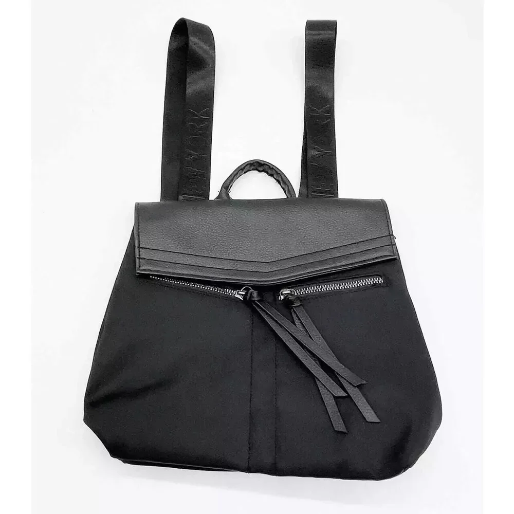 Botkier New York Trigger Nylon Small Black Backpack Top Handle Bag